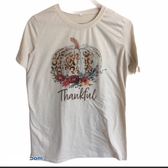 NWT Leopard Pumkin Thankful Long Sleeves Shirt - Picture 6 of 16